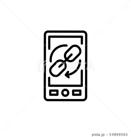 Website Link & Connectedness Icon with Chain Link 54899563