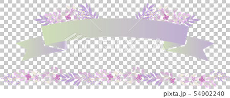 ボタニカル　秋　フレーム　イラスト　植物　botanical　紫　パープル 54902240
