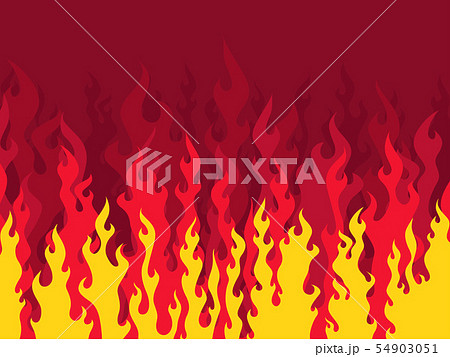黄色と赤の炎の背景のイラスト素材