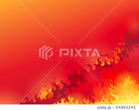 黄色と赤の炎の背景 下 グラデーションのイラスト素材