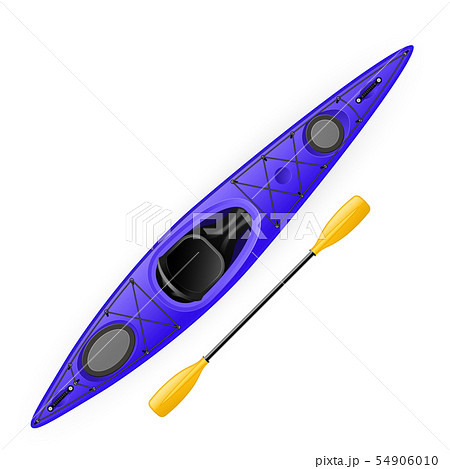 Kayak and paddle - modern rafting canoe Kayak and paddle - modern rafting canoe 54906010