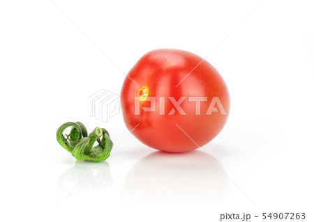 Red cherry tomato isolated on white 54907263