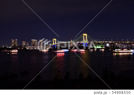 東京 お台場 夜景 屋形船 東京 お台場 夜景 屋形船 54908350