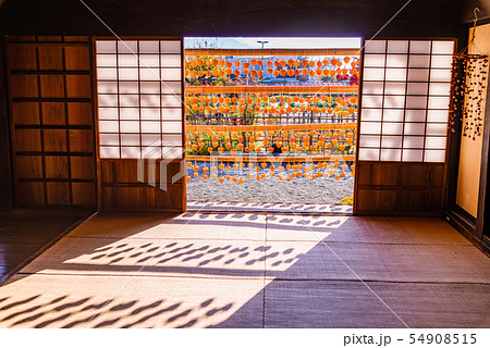 （山梨県）旧高野家住宅 （甘草屋敷）　ころ柿天日干し 54908515