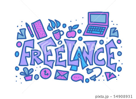Freelance quote. Vector concept desing word. Freelance quote. Vector concept desing word. 54908931