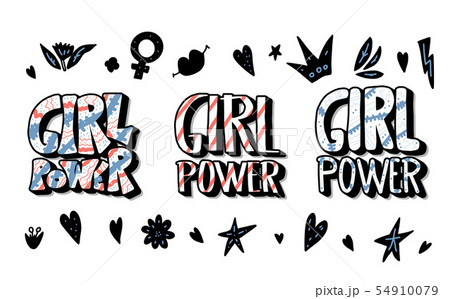 Girl power poster. Vector concept illustration. 54910079