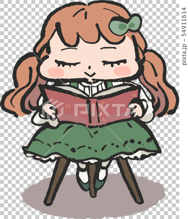 A girl reading a book 54911614