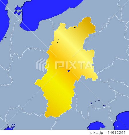 長野県地図のイラスト素材