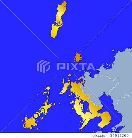 長崎県地図のイラスト素材