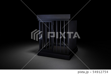 隔離された暗い牢屋を表すアブストラクトのイラスト素材