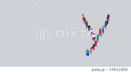business people crowd forming shape letter Y different men women businesspeople group standing 54912800