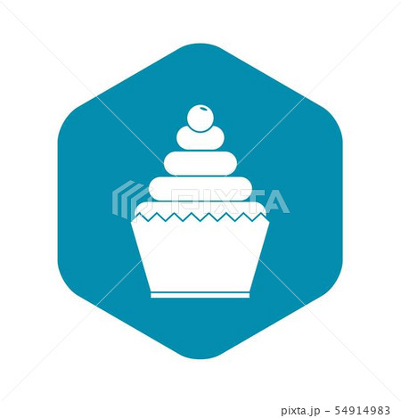 Cupcake icon, simple style 54914983