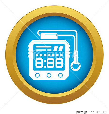 Hiking digital clock icon blue vector isolated Hiking digital clock icon blue vector isolated 54915042