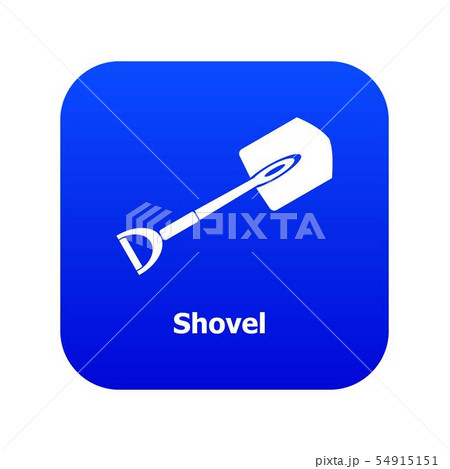 Shovel icon blue vector Shovel icon blue vector 54915151