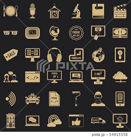 Web site icons set, simple style Web site icons set, simple style 54915356