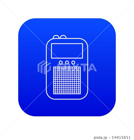 Portable radio icon blue vector Portable radio icon blue vector 54915651