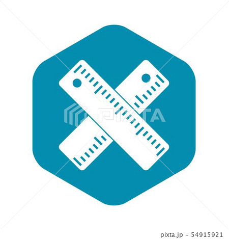 Two crossed rulers icon, simple style 54915921