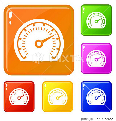 Speedometer icons set vector color 54915922