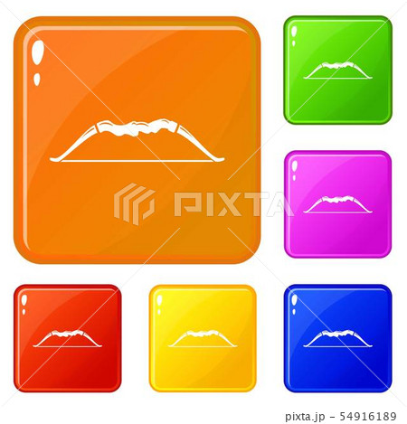 Accuracy bow icons set vector color 54916189