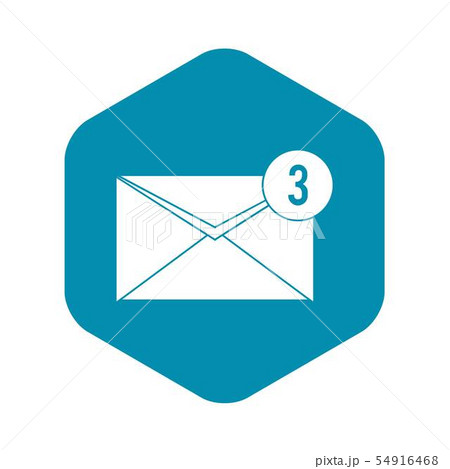 Envelope with three messages icon Envelope with three messages icon 54916468