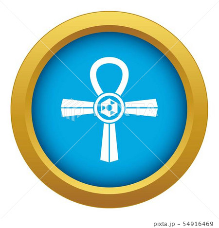 Egypt Ankh symbol icon blue vector isolated 54916469