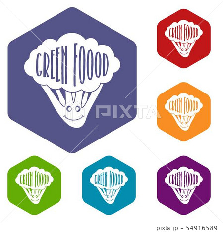 Salad icons vector hexahedron Salad icons vector hexahedron 54916589
