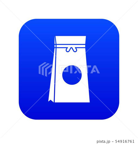 Tea packed in a paper bag icon digital blue Tea packed in a paper bag icon digital blue 54916761