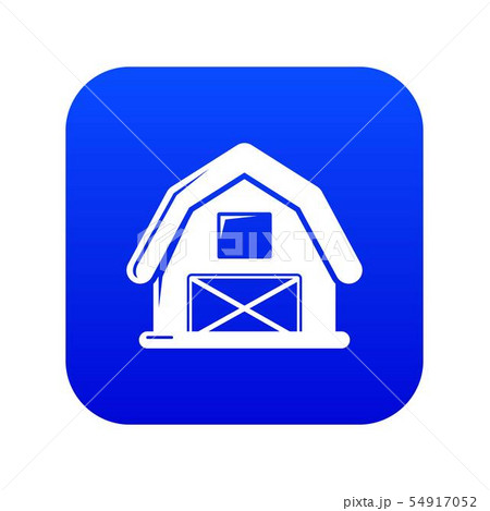 Horse barn icon blue vector 54917052
