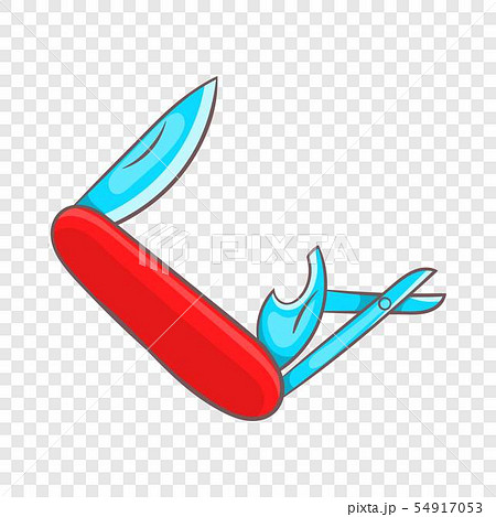 Red pocket knife with lots of tools icon 54917053