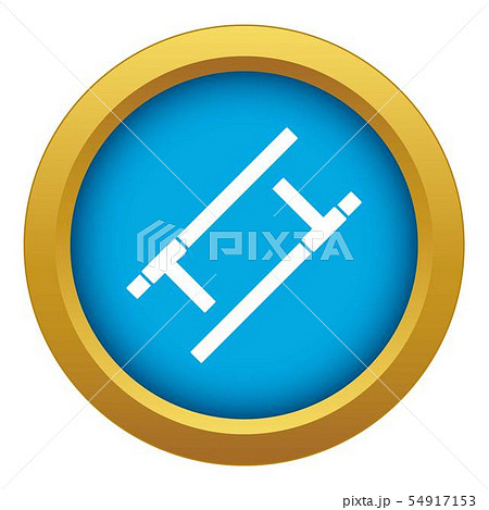 Tonfa icon blue vector isolated 54917153