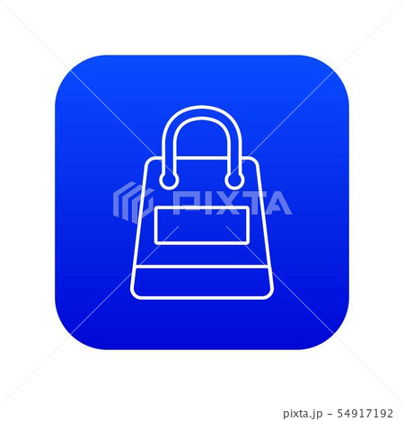 Shopping bag icon blue vector Shopping bag icon blue vector 54917192
