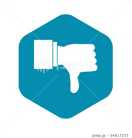 Thumb down gesture icon, simple style 54917255