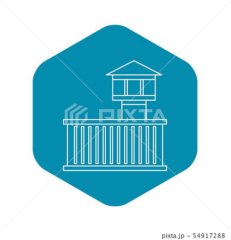 Prison tower icon, outline style 54917288