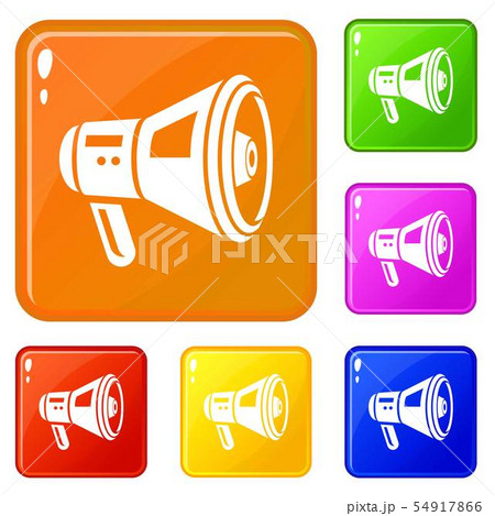 Electric Speaker Icons Set Vector Colorのイラスト素材 Electric Speaker Icons Set Vector Colorのイラスト素材