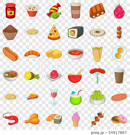 Cooking kitchen icons set, cartoon style 54917867