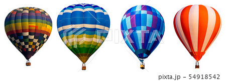 Hot air balloon isolated on white background. 54918542