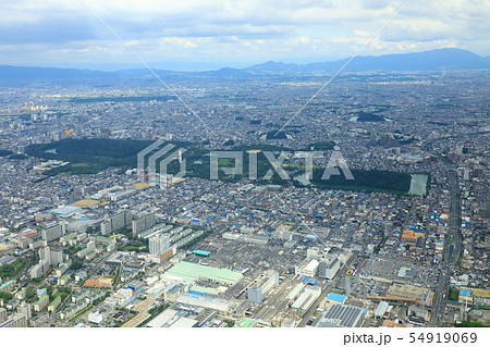 仁徳天皇陵古墳、履中天皇陵古墳　空撮 54919069