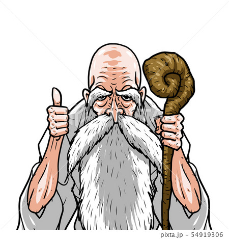 神様 白着物 左杖右グッジョブ 54919306