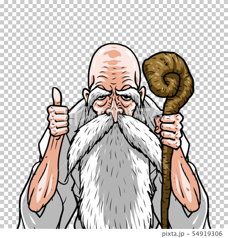 神様 白着物 左杖右グッジョブ 54919306