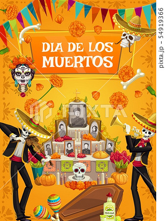 Dia de los Muertos, Day of Dad skeleton fiesta 54919366