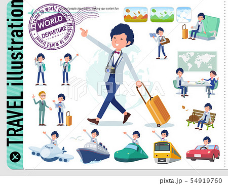 flat type blue casual tuxedo men_travel flat type blue casual tuxedo men_travel 54919760