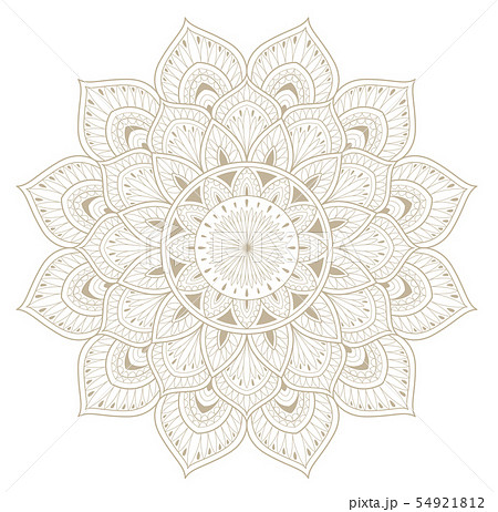 Vector Mandala Tribal Illustration Yoga Style のイラスト素材