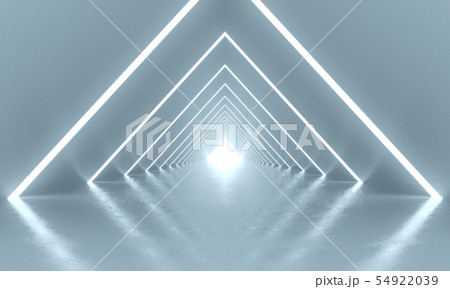 Abstract fashion background, glowing lines, tunnel, virtual reality. 3d rendering 54922039