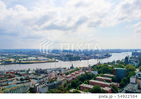 cityscape of Hamburg from the famous tower 54922504