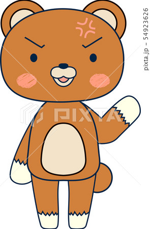 かわいい　クマ　マスコット　表情　ポーズ　イラスト 54923626
