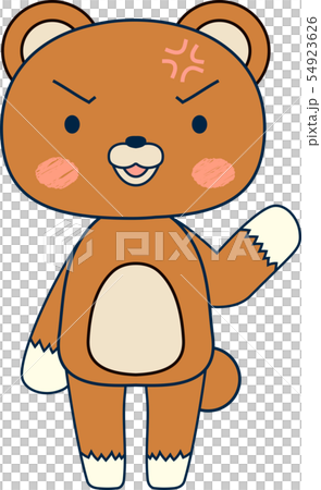 かわいい　クマ　マスコット　表情　ポーズ　イラスト 54923626