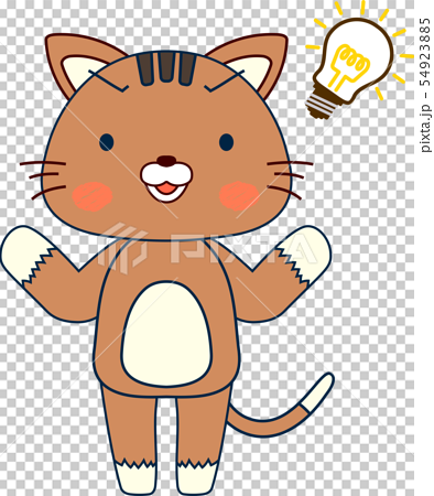 かわいい 猫 マスコット 表情 ポーズ イラストのイラスト素材