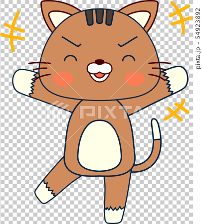かわいい 猫 マスコット 表情 ポーズ イラストのイラスト素材