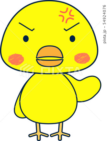 かわいい ひよこ にわとり マスコット 表情 ポーズ イラストのイラスト素材