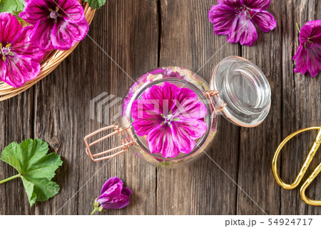 Preparation of mallow syrup from Malva mauritiana 54924717
